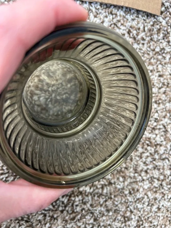 Viking Vintage Glass Pot Belly Stove Fairy Lamp Gray - Picture 11 of 12